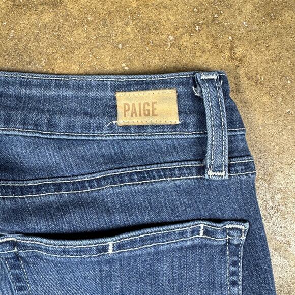 Paige Verdugo Ankle Jeans Women’s Size 27 Dark Wash Raw Hem Denim Skinny - Picture 7 of 15